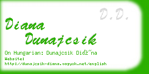 diana dunajcsik business card